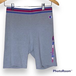 Champion pink & gray biker shorts